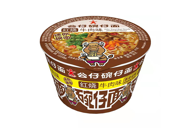 DOLL BOWL'S NOODLES RED HOT BEEF FLAVOUR 79G